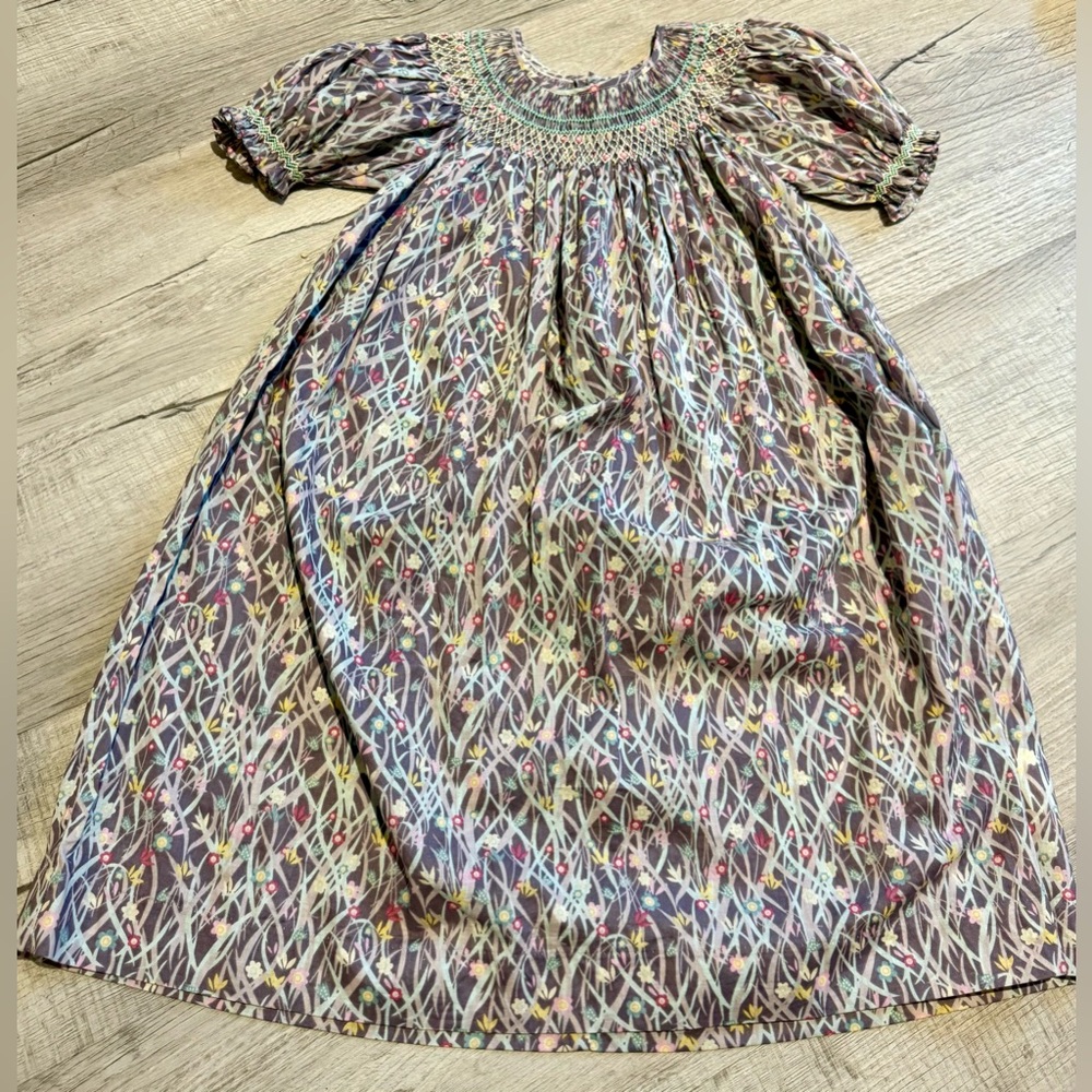Love Me Floral Patterned Smocked Dress Size 4